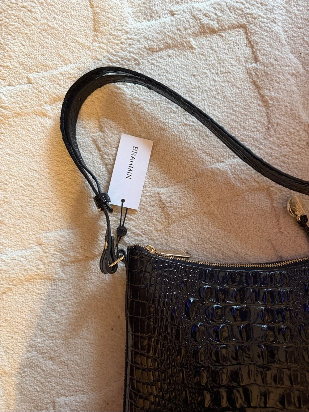 Brahmin NWT black crocodile bag - Picture 2 of 3